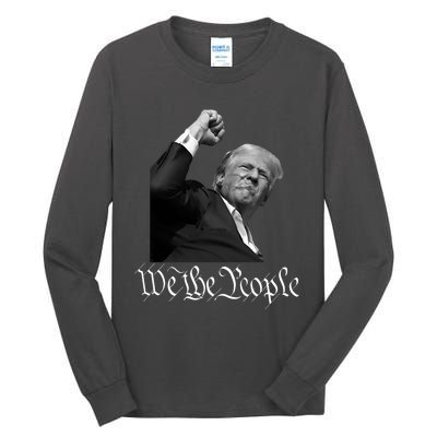 Donald Trump Raising Fist We The People Tall Long Sleeve T-Shirt