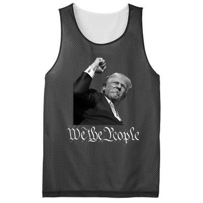 Donald Trump Raising Fist We The People Mesh Reversible Basketball Jersey Tank