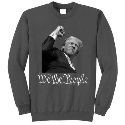 Donald Trump Raising Fist We The People Tall Sweatshirt