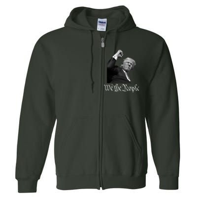 Donald Trump Raising Fist We The People Full Zip Hoodie