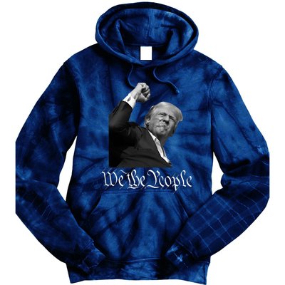 Donald Trump Raising Fist We The People Tie Dye Hoodie