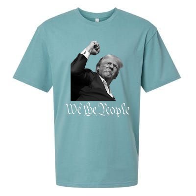 Donald Trump Raising Fist We The People Sueded Cloud Jersey T-Shirt