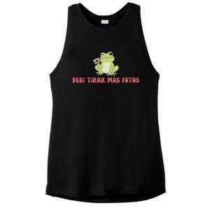 Debi Tirar Retro Mas Fotos Album Frog Lover Design Ladies PosiCharge Tri-Blend Wicking Tank