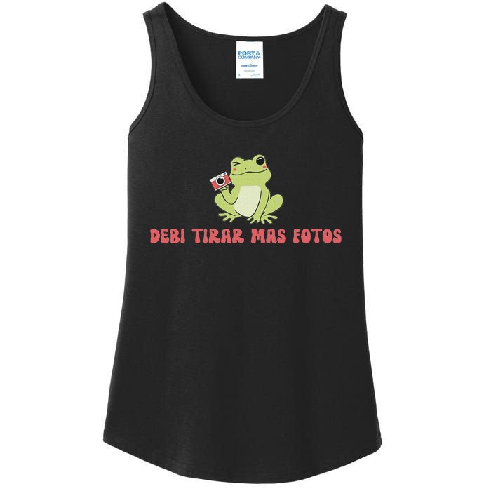 Debi Tirar Retro Mas Fotos Album Frog Lover Design Ladies Essential Tank