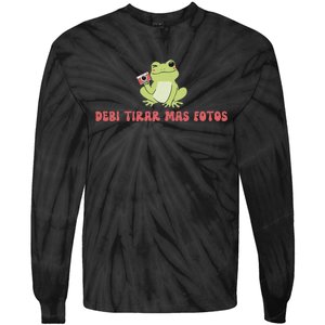 Debi Tirar Retro Mas Fotos Album Frog Lover Design Tie-Dye Long Sleeve Shirt