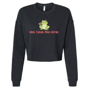 Debi Tirar Retro Mas Fotos Album Frog Lover Design Cropped Pullover Crew