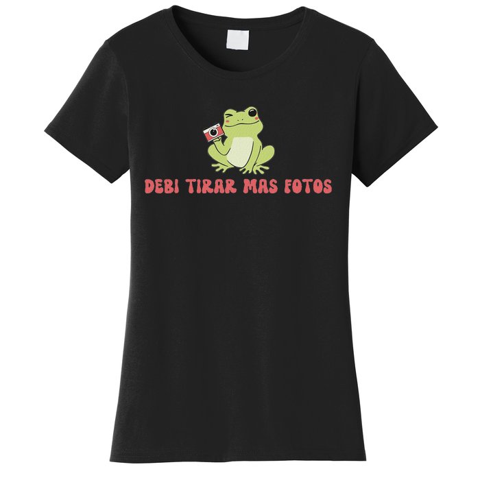 Debi Tirar Retro Mas Fotos Album Frog Lover Design Women's T-Shirt