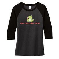 Debi Tirar Retro Mas Fotos Album Frog Lover Design Women's Tri-Blend 3/4-Sleeve Raglan Shirt