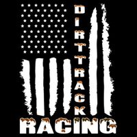 Dirt Track Racing American Flag Funny Mud Design Cooling Performance Crew T-Shirt