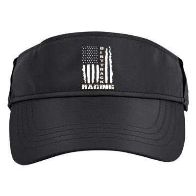 Dirt Track Racing American Flag Funny Mud Design Adult Drive Performance Visor