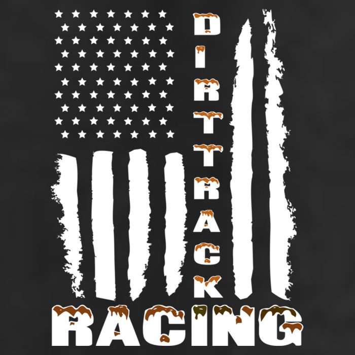 Dirt Track Racing American Flag Funny Mud Design 25L Jumbo Tote