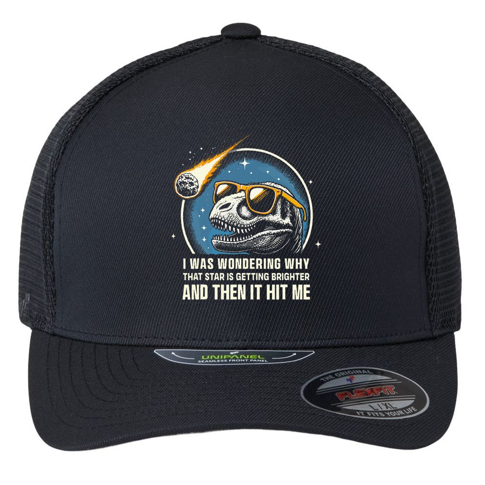 Dinosaur T Rex Novelty Funny Dinosaur Flexfit Unipanel Trucker Cap