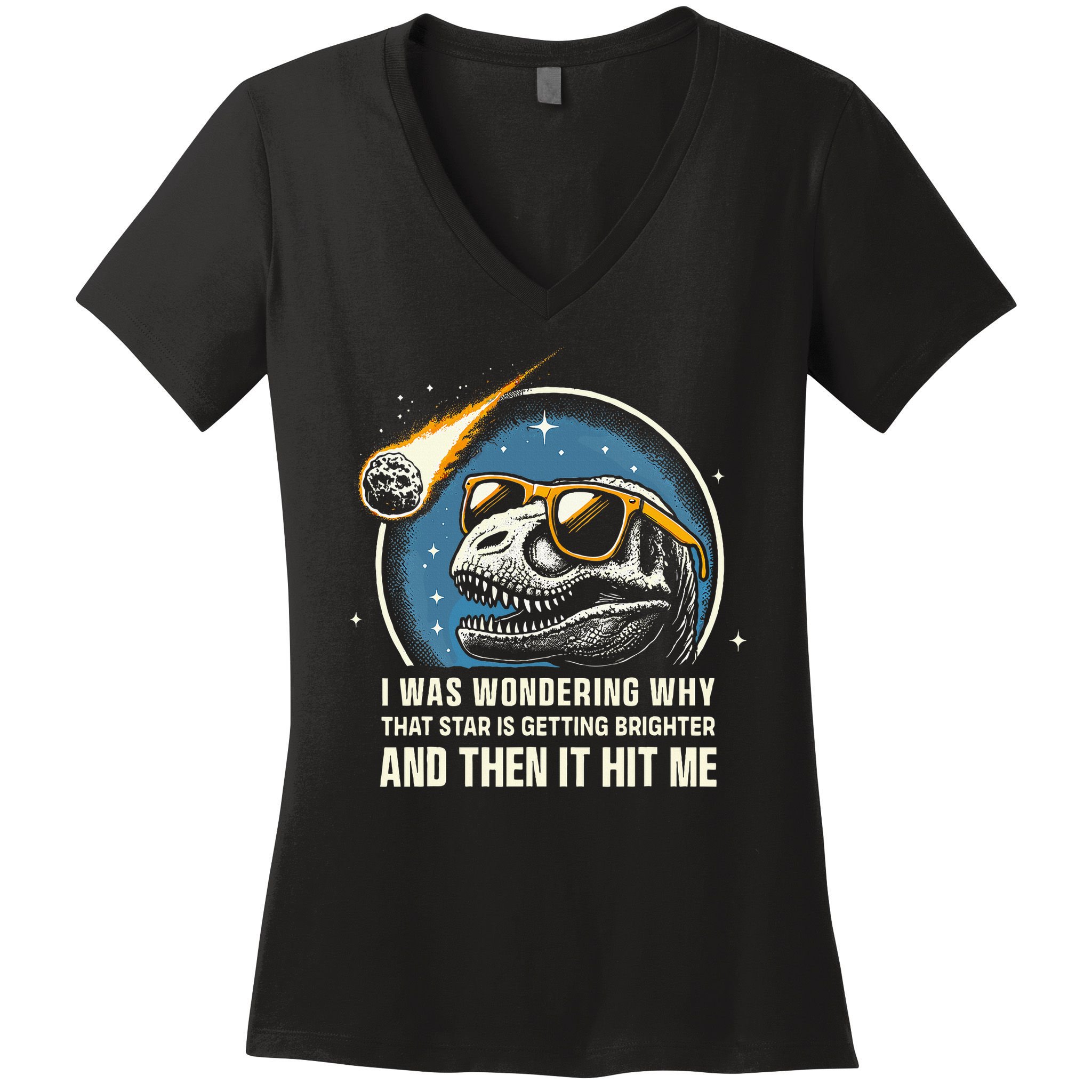 Dinosaur T Rex Novelty Funny Dinosaur Women's V-Neck T-Shirt