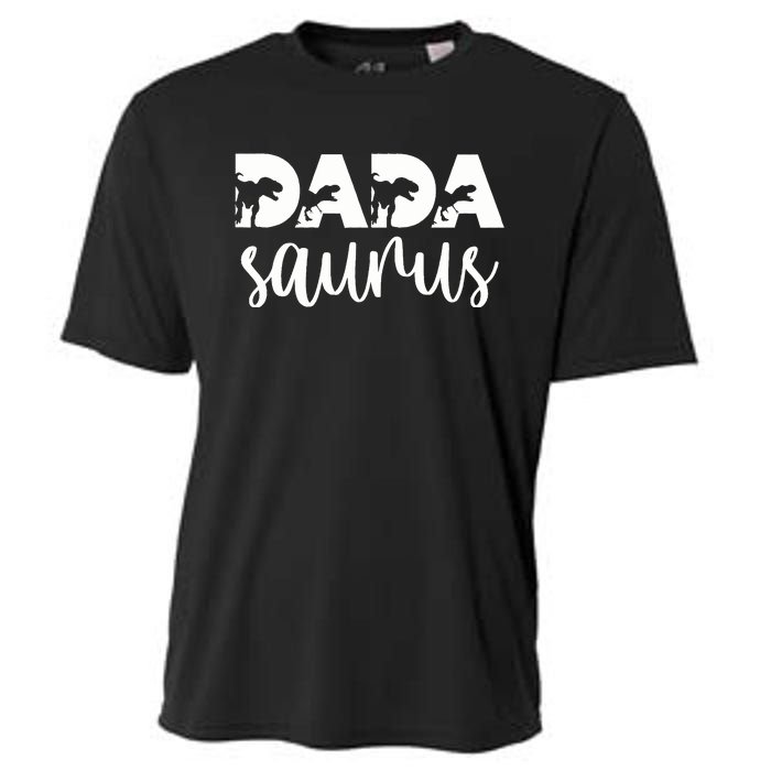 Dadasaurus T rex Dinosaur Funny Dada Saurus Mother's Family Cooling Performance Crew T-Shirt