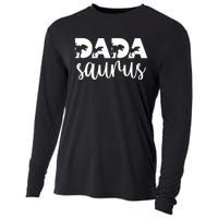 Dadasaurus T rex Dinosaur Funny Dada Saurus Mother's Family Cooling Performance Long Sleeve Crew