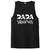 Dadasaurus T rex Dinosaur Funny Dada Saurus Mother's Family PosiCharge Competitor Tank