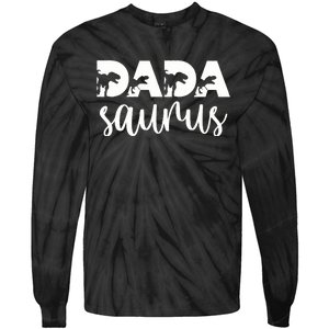 Dadasaurus T rex Dinosaur Funny Dada Saurus Mother's Family Tie-Dye Long Sleeve Shirt