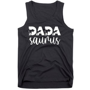 Dadasaurus T rex Dinosaur Funny Dada Saurus Mother's Family Tank Top