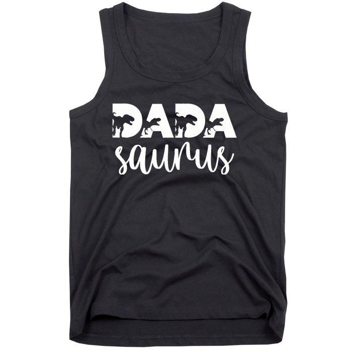 Dadasaurus T rex Dinosaur Funny Dada Saurus Mother's Family Tank Top