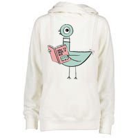 Driven To Read Pigeon Library Reading Books Womens Funnel Neck Pullover Hood