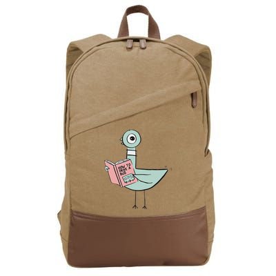 Driven To Read Pigeon Library Reading Books Cotton Canvas Backpack