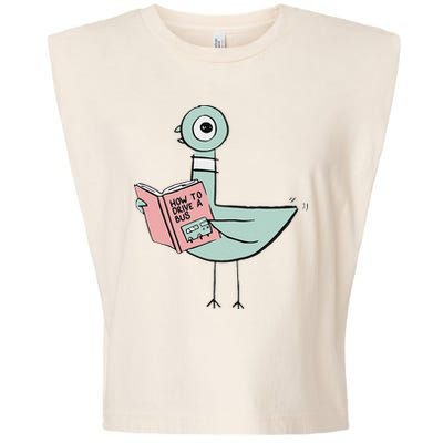 Driven To Read Pigeon Library Reading Books Garment-Dyed Women's Muscle Tee