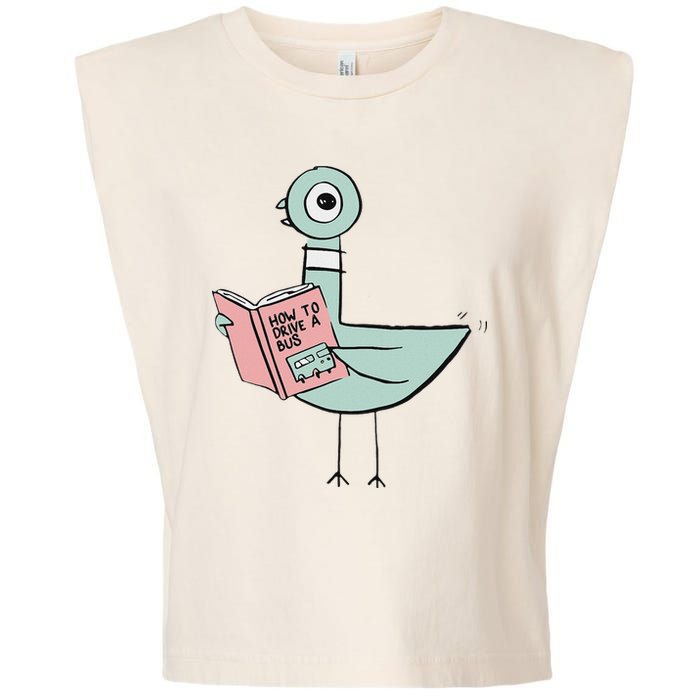 Driven To Read Pigeon Library Reading Books Garment-Dyed Women's Muscle Tee
