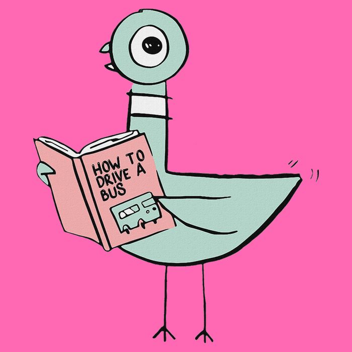 Driven To Read Pigeon Library Reading Books Stripe Pom Pom Beanie