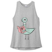 Driven To Read Pigeon Library Reading Books Ladies PosiCharge Tri-Blend Wicking Tank