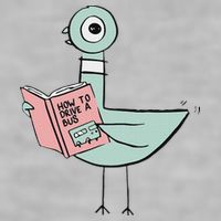 Driven To Read Pigeon Library Reading Books Ladies PosiCharge Tri-Blend Wicking Tank