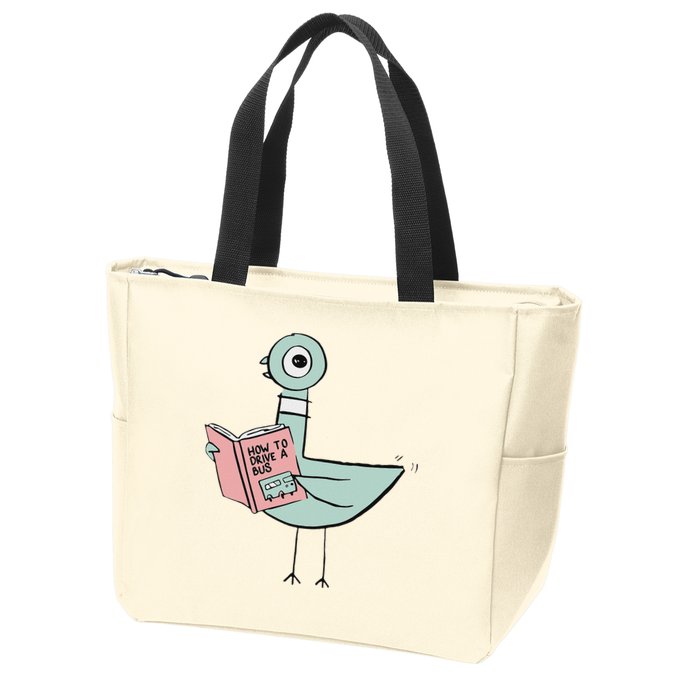 Driven To Read Pigeon Library Reading Books Zip Tote Bag