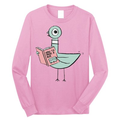 Driven To Read Pigeon Library Reading Books Long Sleeve Shirt