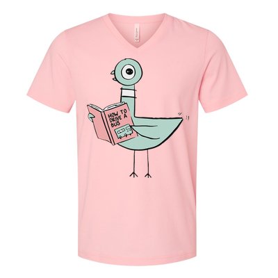 Driven To Read Pigeon Library Reading Books V-Neck T-Shirt