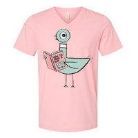 Driven To Read Pigeon Library Reading Books V-Neck T-Shirt