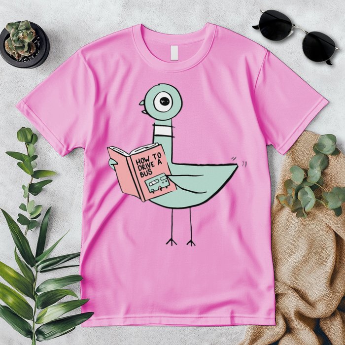 Driven To Read Pigeon Library Reading Books Premium T-Shirt