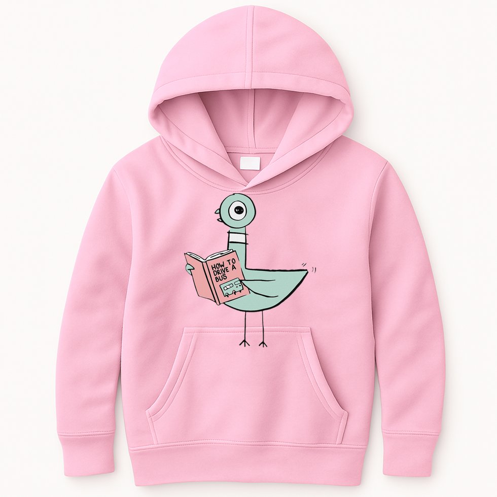 Driven To Read Pigeon Library Reading Books Kids Hoodie