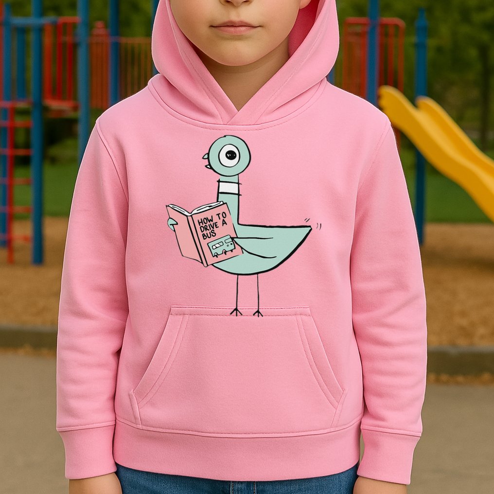 Driven To Read Pigeon Library Reading Books Kids Hoodie