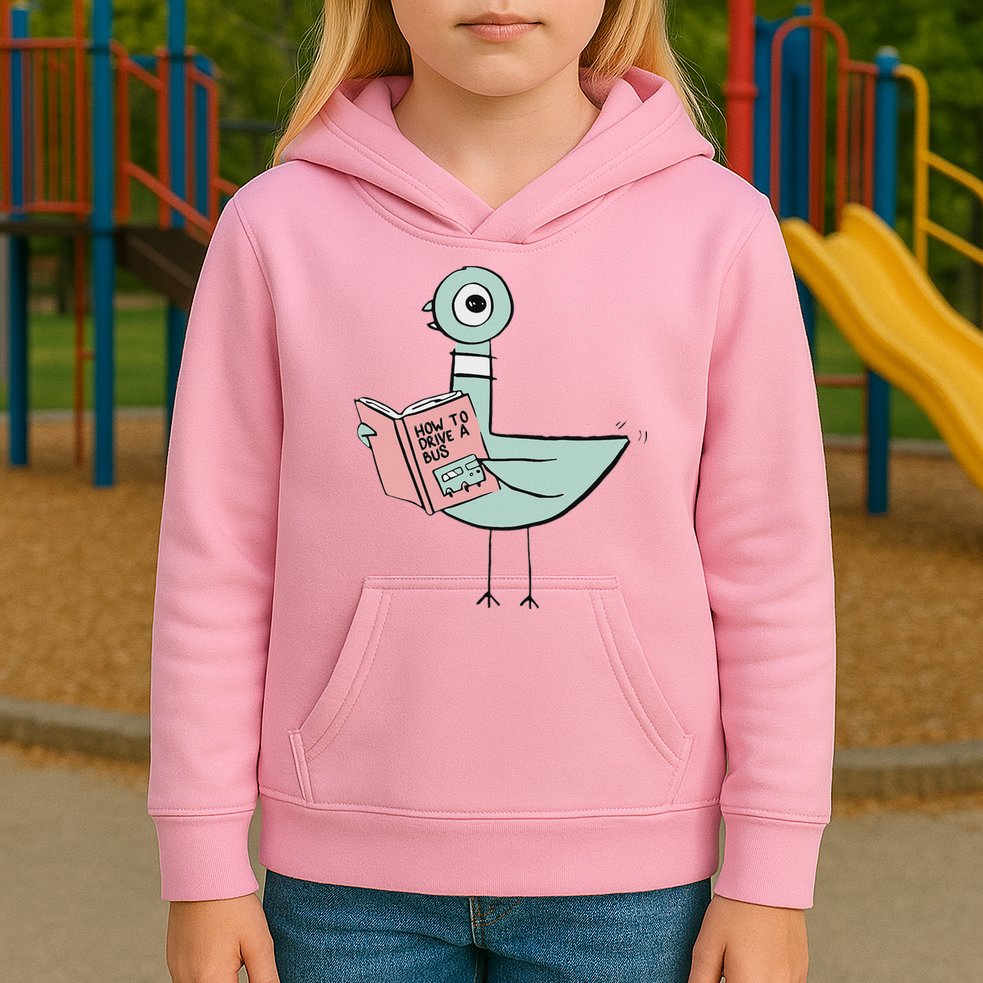 Driven To Read Pigeon Library Reading Books Kids Hoodie
