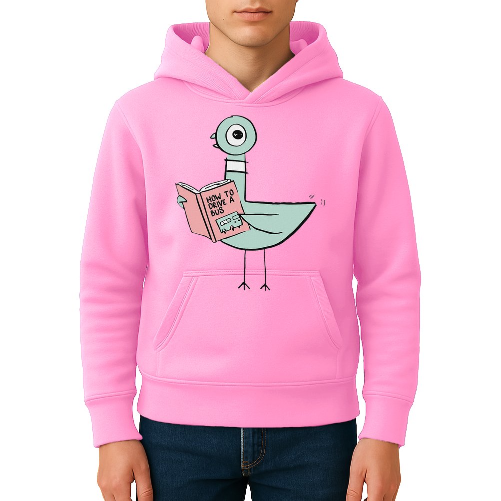 Driven To Read Pigeon Library Reading Books Kids Hoodie