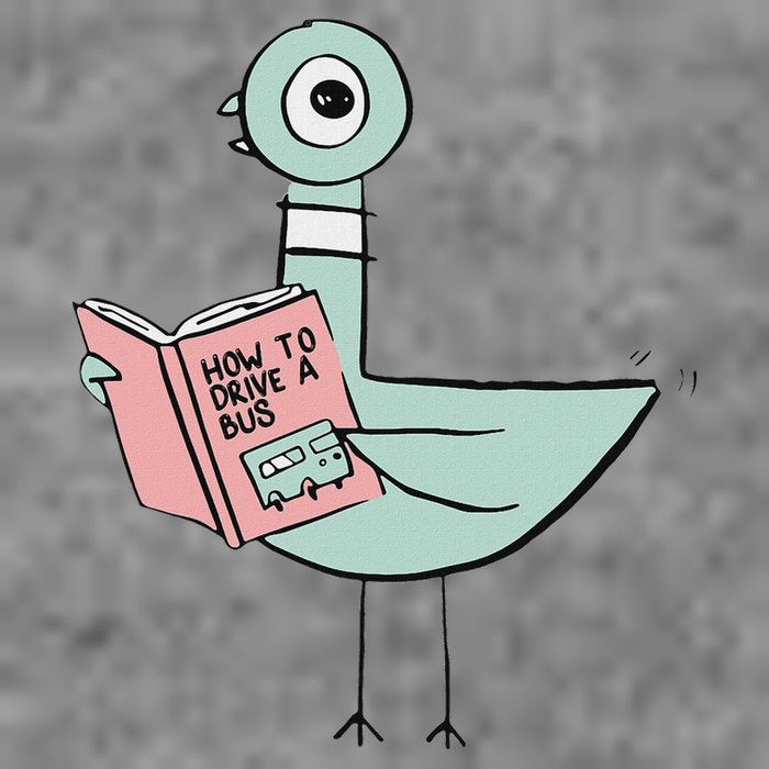 Driven To Read Pigeon Library Reading Books Hooded Wearable Blanket