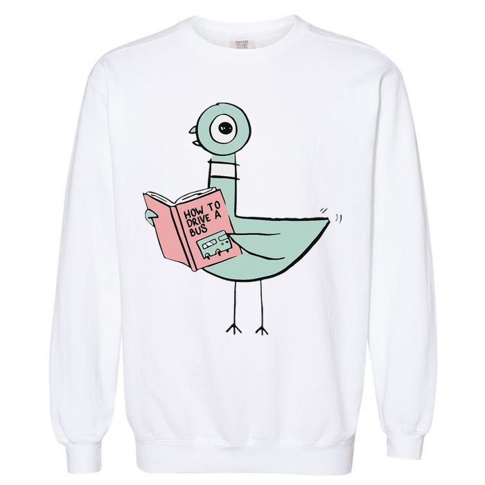 Driven To Read Pigeon Library Reading Books Garment-Dyed Sweatshirt