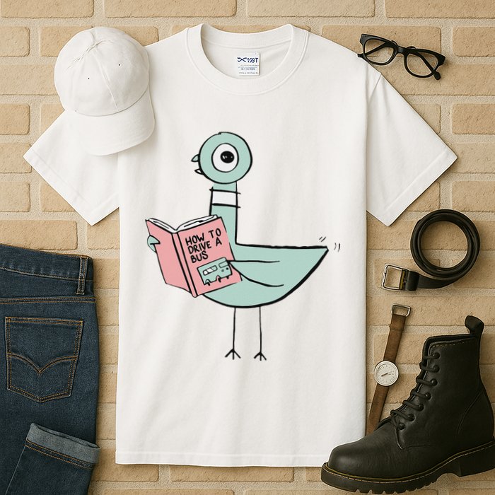 Driven To Read Pigeon Library Reading Books Tall T-Shirt
