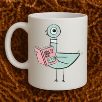 Driven To Read Pigeon Library Reading Books Coffee Mug