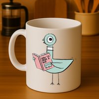 Driven To Read Pigeon Library Reading Books Coffee Mug