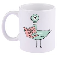 Driven To Read Pigeon Library Reading Books 11oz C Handle Ceramic Mug