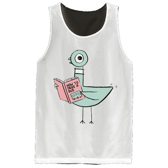 Driven To Read Pigeon Library Reading Books Mesh Reversible Basketball Jersey Tank