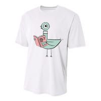 Driven To Read Pigeon Library Reading Books Youth Performance Sprint T-Shirt
