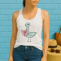 Driven To Read Pigeon Library Reading Books Womens Tank Top