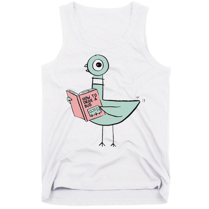 Driven To Read Pigeon Library Reading Books Tank Top