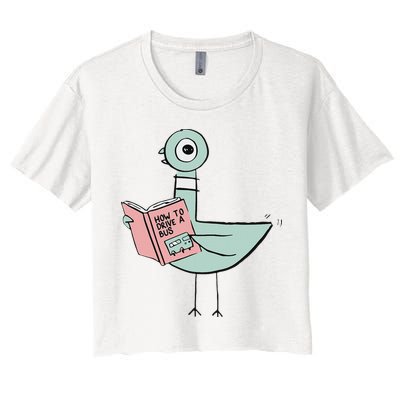 Driven To Read Pigeon Library Reading Books Crop Top